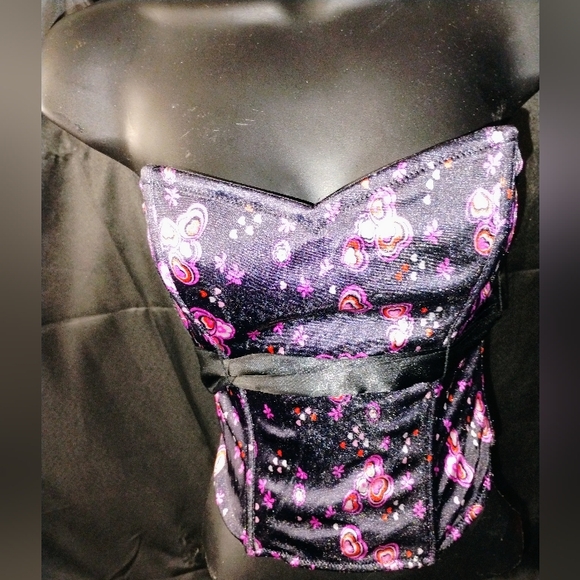 Private Label Other - Black satin bustier sz med